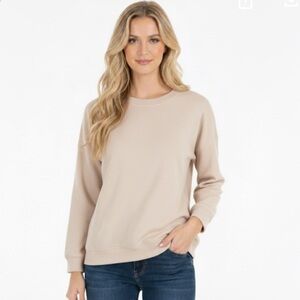 Forever 21 light tan small cozy lounge sweatshirt